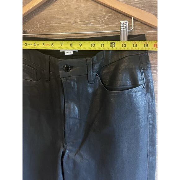 Good American GOOD CLASSIC Slim Straight Jeans GC046T Sz 14/32 Inseam 28" Black - Picture 4 of 9